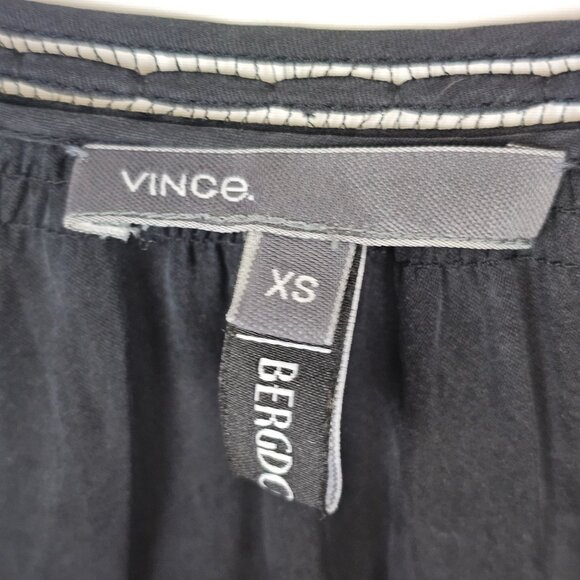 Dark Fairy Goth Fall Boho Casual Witchy Flowy Oversized Black Vince BG Blouse XS - Picture 10 of 13